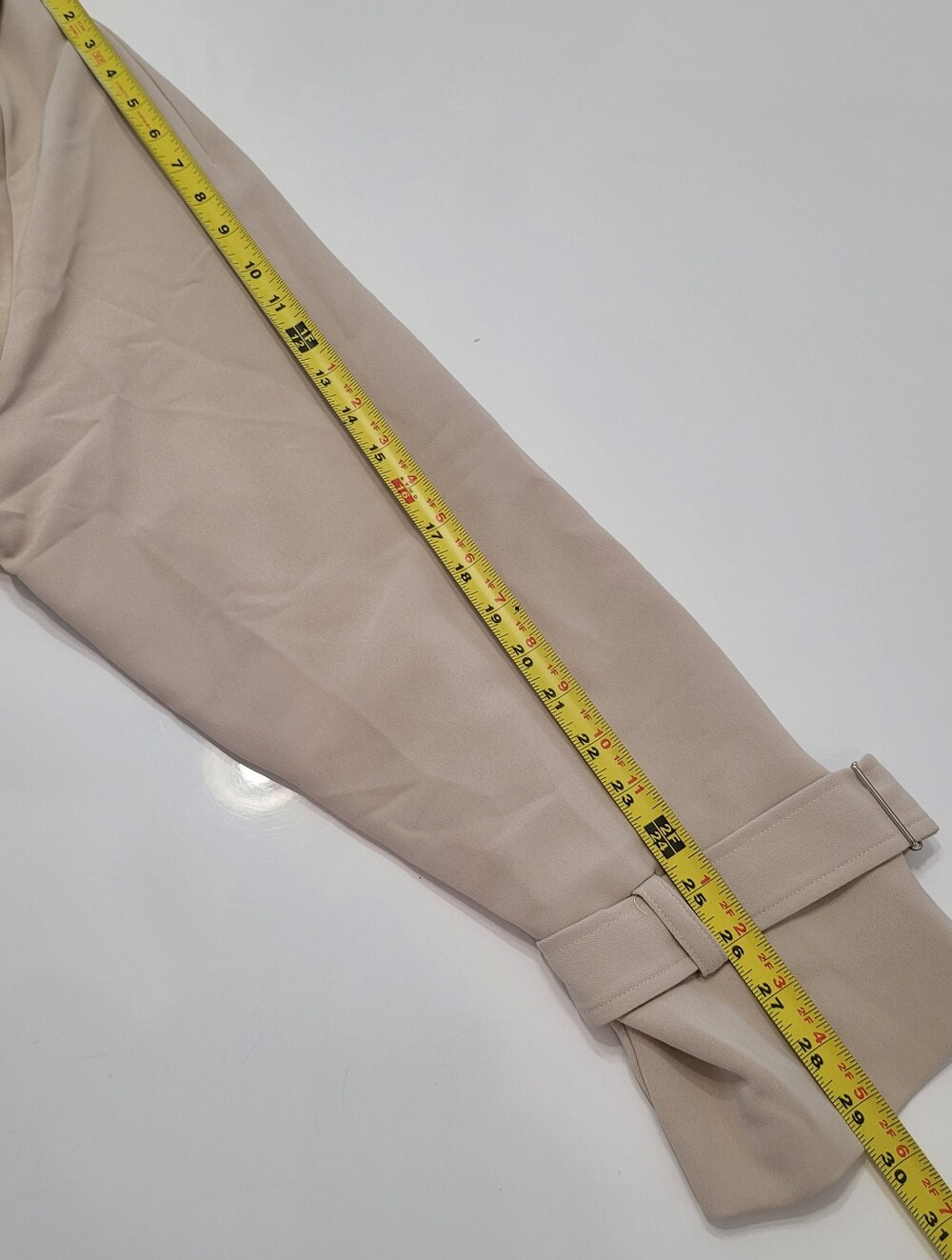 Fore Womens Belted Trench Coat - Beige Size L - Picture 8 of 10